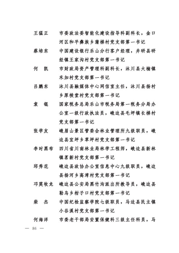 川委〔2021〕372号中共四川省委__四川省人民政府关于表扬2020年脱贫攻坚先进集体和先进个人的决定(1)[86]